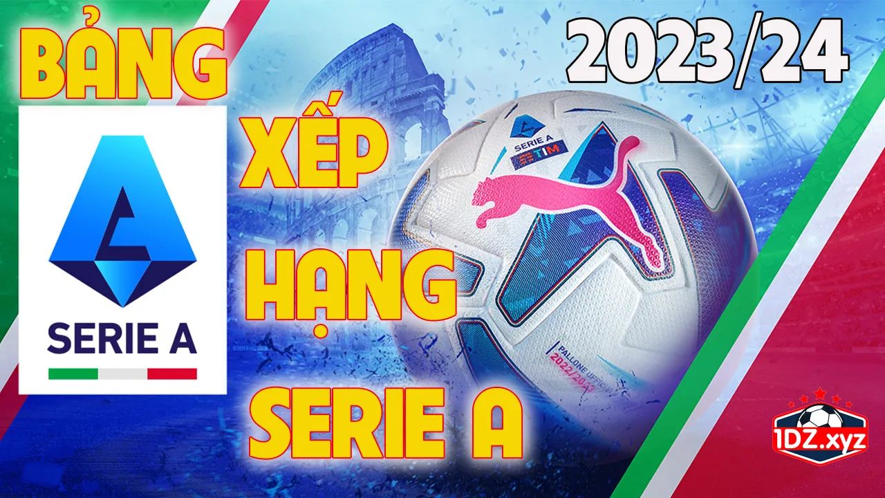 Bảng xếp hạng Serie A 2023/2024 - Top ghi bàn và kiến tạo Serie A 2023/2024