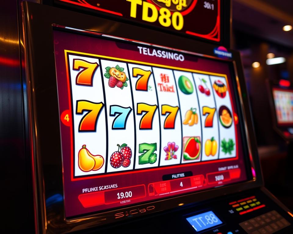 A sleek, modern slot machine interface from the TD88 casino, showcasing the alluring Sicbo game. The reels spin with vibrant symbols - juicy fruit, shining sevens, and glimmering scatter icons. The screen is bathed in a warm, inviting glow, creating an atmosphere of excitement and anticipation. The layout is clean and intuitive, with the TD88 brand prominently displayed, signifying the game's superior quality and trustworthiness. The scene exudes a sense of sophistication and technological advancement, hinting at the unparalleled features and advantages that Sicbo at TD88 offers players.